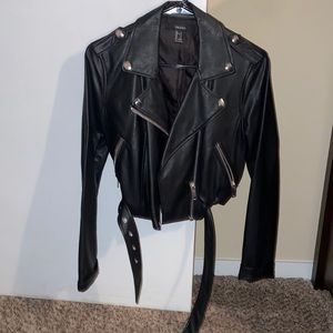 Forever 21 Black Leather Jacket barely worn